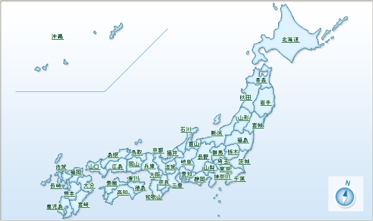 エリア選択地図 都道府県 近畿日本ツーリスト